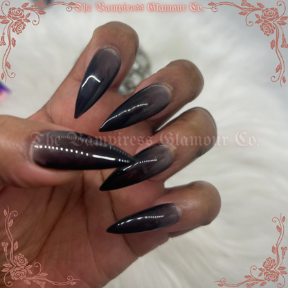 L’Ambre de Mûre — Blackberry Jelly Luxury Handcrafted Glamour Magick Gel Press-On Nail Set
