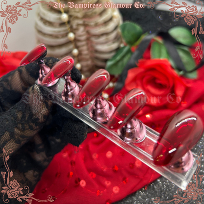 Sang Jellé — Blood Jelly
Luxury Handcrafted Glamour Magick Gel Press-On Nail Set
