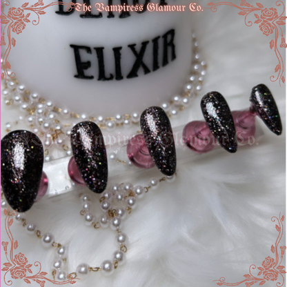 Les Étoiles Noires — Cosmos Handcrafted Luxury Glamour Magick Gel Press-On Nails