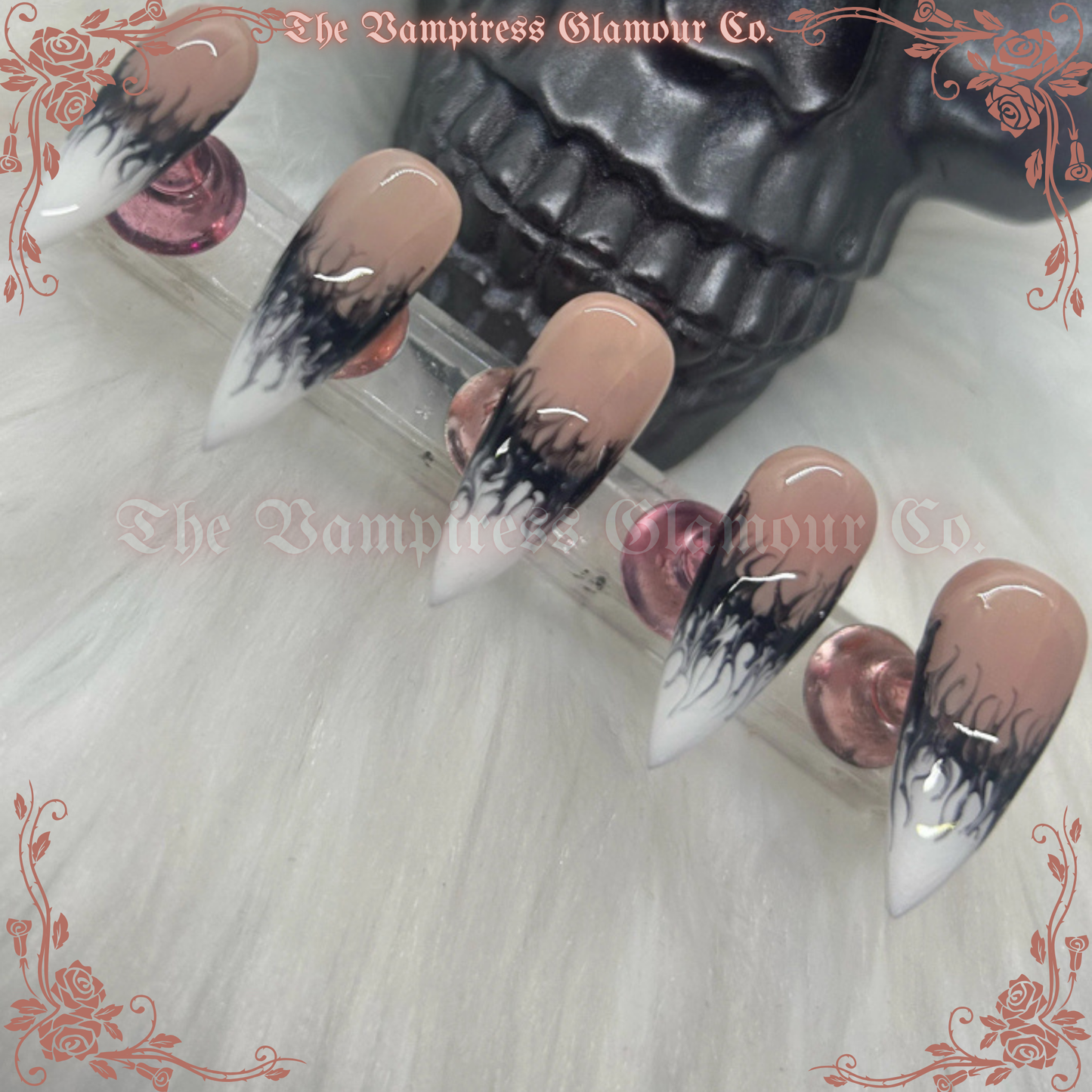 Le Français Ensorcelé — The Witchy French Luxury Handcrafted Glamour Magick Gel Press-On Nail Set