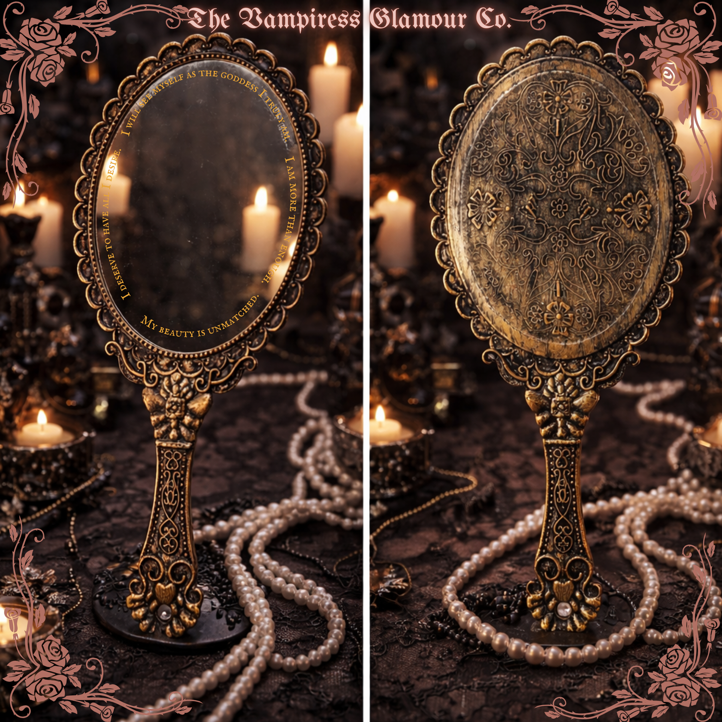 Le Miroir du Destin Enchanted Affirmation Mirror for Glamour & Identity Shifting Magick
