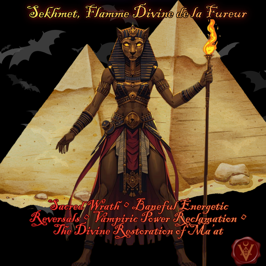 Sekhmet, Flamme Divine de la Fureur-Sacred Wrath & Baneful Energetic Reversals Ritual Oil