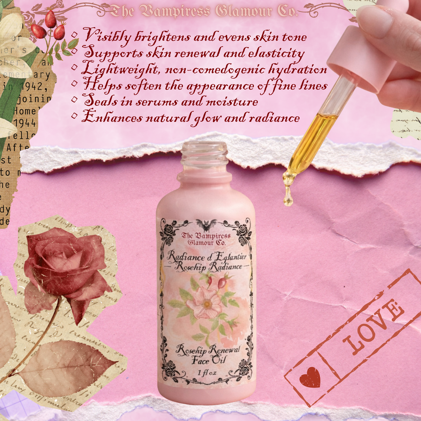 Radiance d’Églantier-Rosehip Radiance  Rosehip Renewal Face Oil