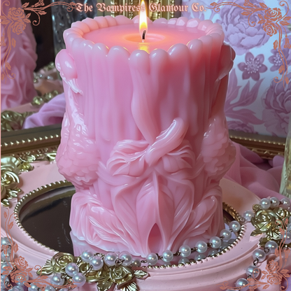 La Flamme du Cygne Hand-Poured Artisanal Beeswax Sculptural Ritual Candle