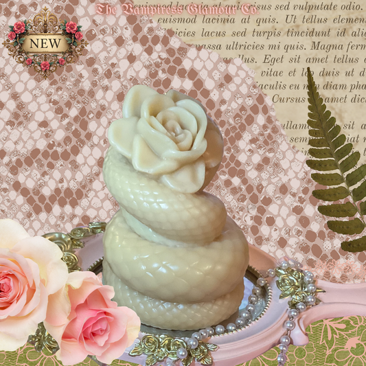 La Rose Gardée Spelled Artisanal Beeswax Sculptural Ritual Candle