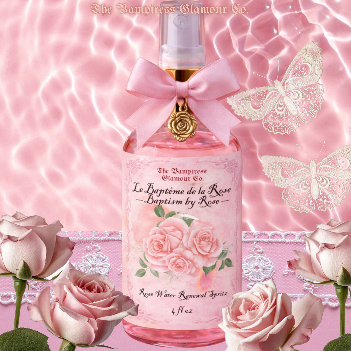 Le Baptême de la Rose-Crystal Infused Rose Water Renewal Spritz